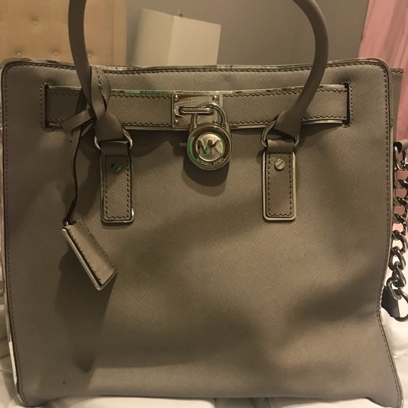 Gorgeous MK Large Gray and Silver tote